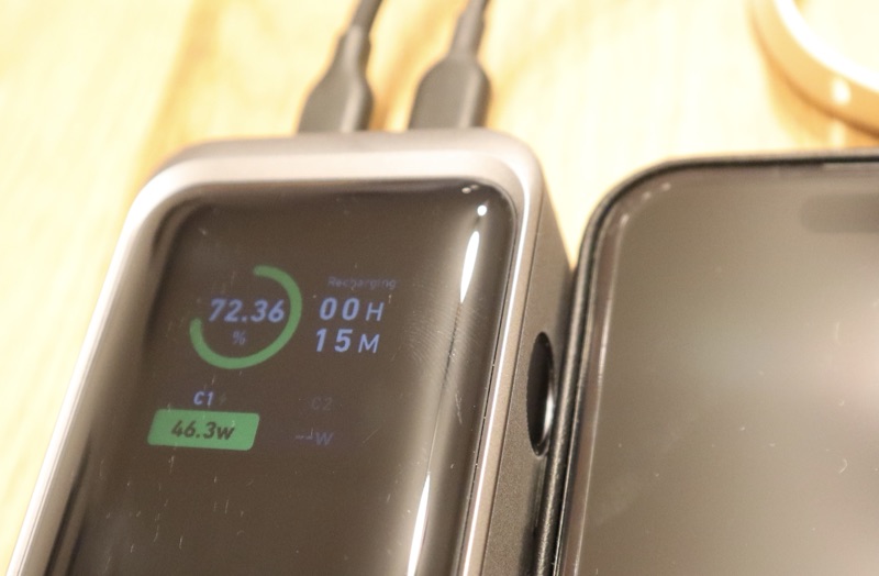 Anker Prime Power Bank(12000mAh,130W)パススルー充電はできないの画像